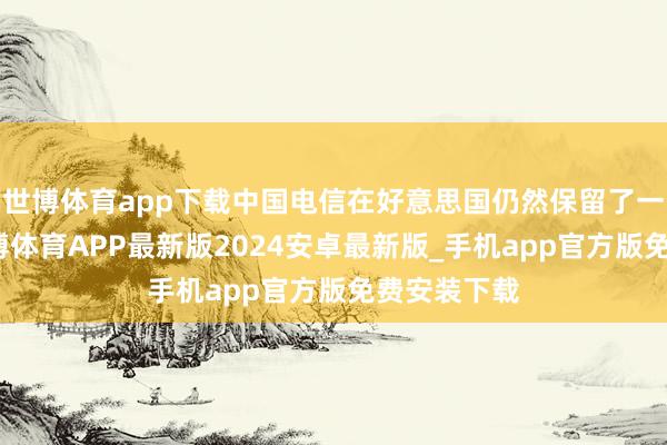世博体育app下载中国电信在好意思国仍然保留了一些业务-世博体育APP最新版2024安卓最新版_手机app官方版免费安装下载