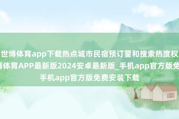 世博体育app下载热点城市民宿预订量和搜索热度权贵增长-世博体育APP最新版2024安卓最新版_手机app官方版免费安装下载