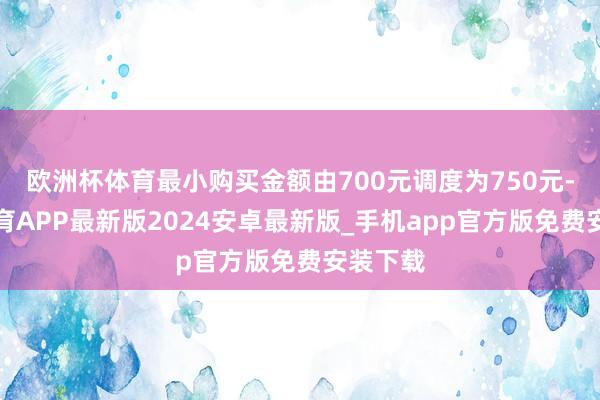 欧洲杯体育最小购买金额由700元调度为750元-世博体育APP最新版2024安卓最新版_手机app官方版免费安装下载