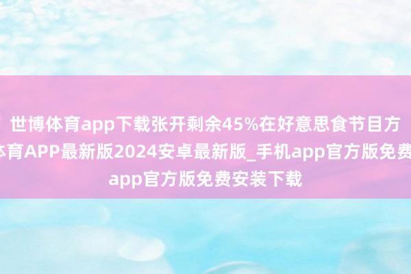 世博体育app下载张开剩余45%在好意思食节目方面-世博体育APP最新版2024安卓最新版_手机app官方版免费安装下载