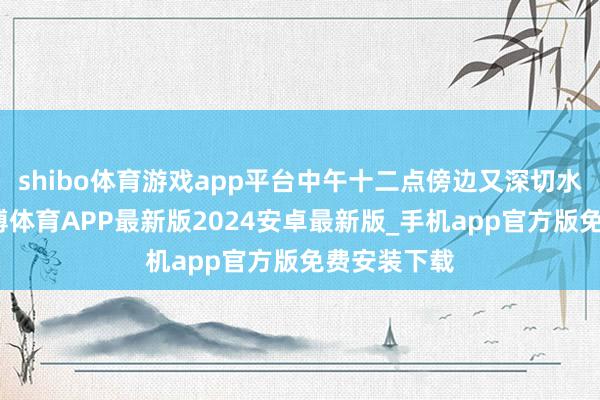 shibo体育游戏app平台中午十二点傍边又深切水中祛除-世博体育APP最新版2024安卓最新版_手机app官方版免费安装下载
