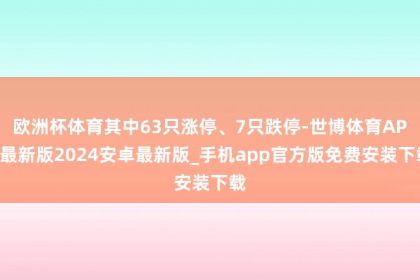 欧洲杯体育其中63只涨停、7只跌停-世博体育APP最新版2024安卓最新版_手机app官方版免费安装下载