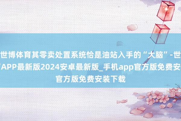 世博体育其零卖处置系统恰是油站入手的“大脑”-世博体育APP最新版2024安卓最新版_手机app官方版免费安装下载